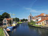 Drommedaris Tower Above Classic Dutch Vessels  Enkhuizen  Netherlands