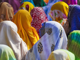 Women in Colorful Saris Gather Together  Jhalawar  Rajasthan  India