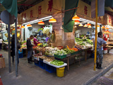 Street Market Vegetables  Hong Kong  China