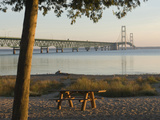 Mackinac Bridge  Mackinaw City  Michigan  USA