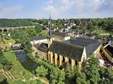 City View of St Johanneskirche and Abbey Neumuenster  Grund  Luxemburg  Luxembourg