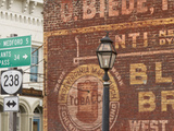 Advertisements on Side of Building in Historic Jacksonville  Oregon  USA