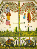 Mural Inside City Palace  Udaipur  Rajasthan  India