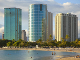 Ala Moana Beach Park  Waikiki  Honolulu  Oahu  Hawaii  USA