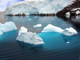 Icebergs Floating in the Sea  Paradise Bay  Antarctic Peninsula  Antarctica