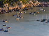 Fishing Boats on the Muddy Beach at Sunrise  East China Sea  Xiapu  Fujian  China