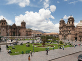 Plaza De Armas with Cathedral of Santo Domingo and Church of the Society of Jesus  Cusco  Peru