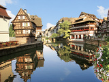 Timbered Buildings  La Petite France Canal  Strasbourg  Alsace  France