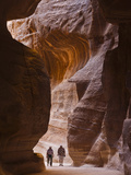 Tourists in Al-Siq  Petra  Jordan