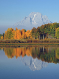 Grand Tetons in Autumn from the Oxbow  Grand Teton National Park  Wyoming  USA