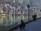 Traditional Houses Along Wuyang River  Zhenyuan  Guizhou  China