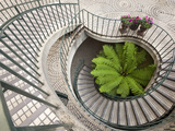 Spiral Staircase at the Embarcadero Center in Downtown San Francisco  California  USA