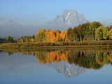 Grand Tetons in Autumn from the Oxbow  Grand Teton National Park  Wyoming  USA