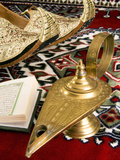 Lamp of Aladdin  Arabic Shoes  Holy Quran on a Carpet  Egypt
