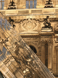 Reflection in the Pyramide Du Louvre  Paris  France
