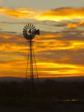 Sunrise with Windmill  Cimarron  New Mexico  USA