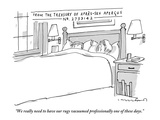 "We really need to have our rugs vacuumed professionally one of these days - New Yorker Cartoon