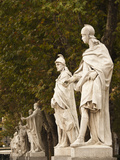 Statues of Spanish Kings  Royal Palace  Madrid  Spain