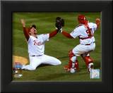 Brad Lidge and Carlos Ruiz celebrate Final Out of the 2008 World Series