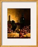 Wine Bottle  Grapes and Walnuts