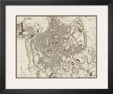 Sepia Map of Rome