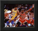 Michael Jordan & Magic Johnson 1990 Action