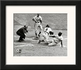 Jackie Robinson steals home during the 1955 World Series