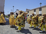 Wedding Procession with Traditionally Dressed Peruvians  Arequipa  Peru  South America
