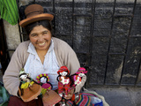 Indigenous Lady Selling Dolls  Arequipa  Peru  South America