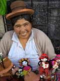 Indigenous Lady Selling Dolls  Arequipa  Peru  South America