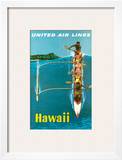 United Air Lines  Hawaii  Outrigger Canoe