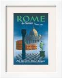 Pan American: Rome by Clipper - Vatican and Coliseum  c1951