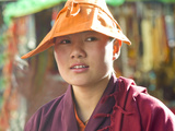 Head Shot of Nun in Lhasa  Tibet  China  Asia