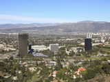San Fernando Valley  San Gabriel Mountains  Burbank  Los Angeles  California  USA  North America