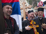 Good Friday Processions in 2011 Along Way of Cross (Via Dolorosa) in Old City  Jerusalem  Israel
