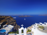 View of Caldera from Imerovigli  Santorini  Cyclades  Greek Islands  Greece  Europe