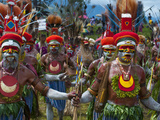 Local Tribes Celebrating Traditional Sing Sing  Highlands  Papua New Guinea  Pacific
