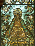 Stained Glass Window of Virgin Mary  Uinversity De La Salle Museum  Dasmarinas  Philippines