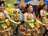 Female Carnival Dancers  Oruro Carnival Procession Parade  Oruro  Bolivia  South America
