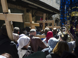 Orthodox Good Friday Processions on the Way of the Cross  Old City  Jerusalem  Israel  Middle East