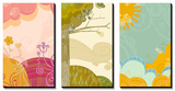 Retro Landscapes Triptych