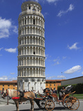 Horse and Carriage by Leaning Tower  UNESCO World Heritage Site  Pisa  Tuscany  Italy  Europe