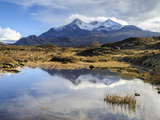 View of the Black Cuillin Mountain Sgurr Nan Gillean  Glen Sligachan  Isle of Skye  Scotland  UK