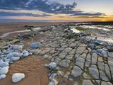 Sunset over Rocks of Dunraven Bay  Southerndown  Wales