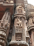 Carving of Woman on Vimana of 11th Century Rajarani Temple  Bhubaneshwar  India