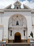 Facade of Copacabana Cathedral  Copacabana  Bolivia  South America