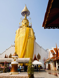 32 Metre Tall Gold Buddha Statue  Wat Intharawihan  (Temple of Standing Buddha)  Bangkok  Thailand