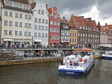 View Along River Motlawa Showing Harbour and Old Hanseatic Architecture  Gdansk  Pomerania  Poland