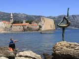 Fisherman and Dancer Statue  Budva Old Town  Montenegro  Europe