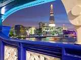 The Shard from Tower Bridge at Dusk  London  England  United Kingdom  Europe